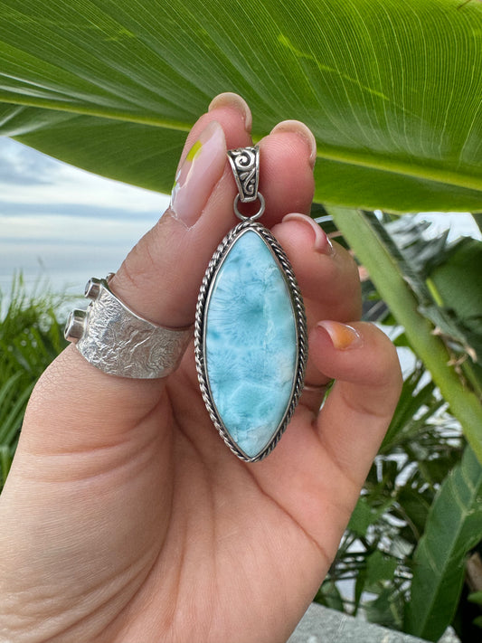 Handmade Larimar Pendant