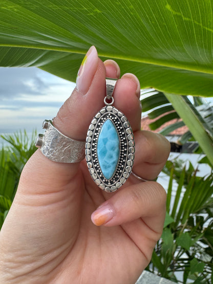 Handmade Larimar Pendant