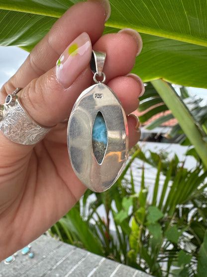 Handmade Larimar Pendant
