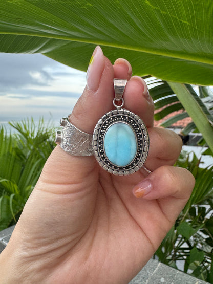 Handmade Larimar Pendant