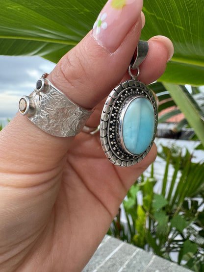 Handmade Larimar Pendant