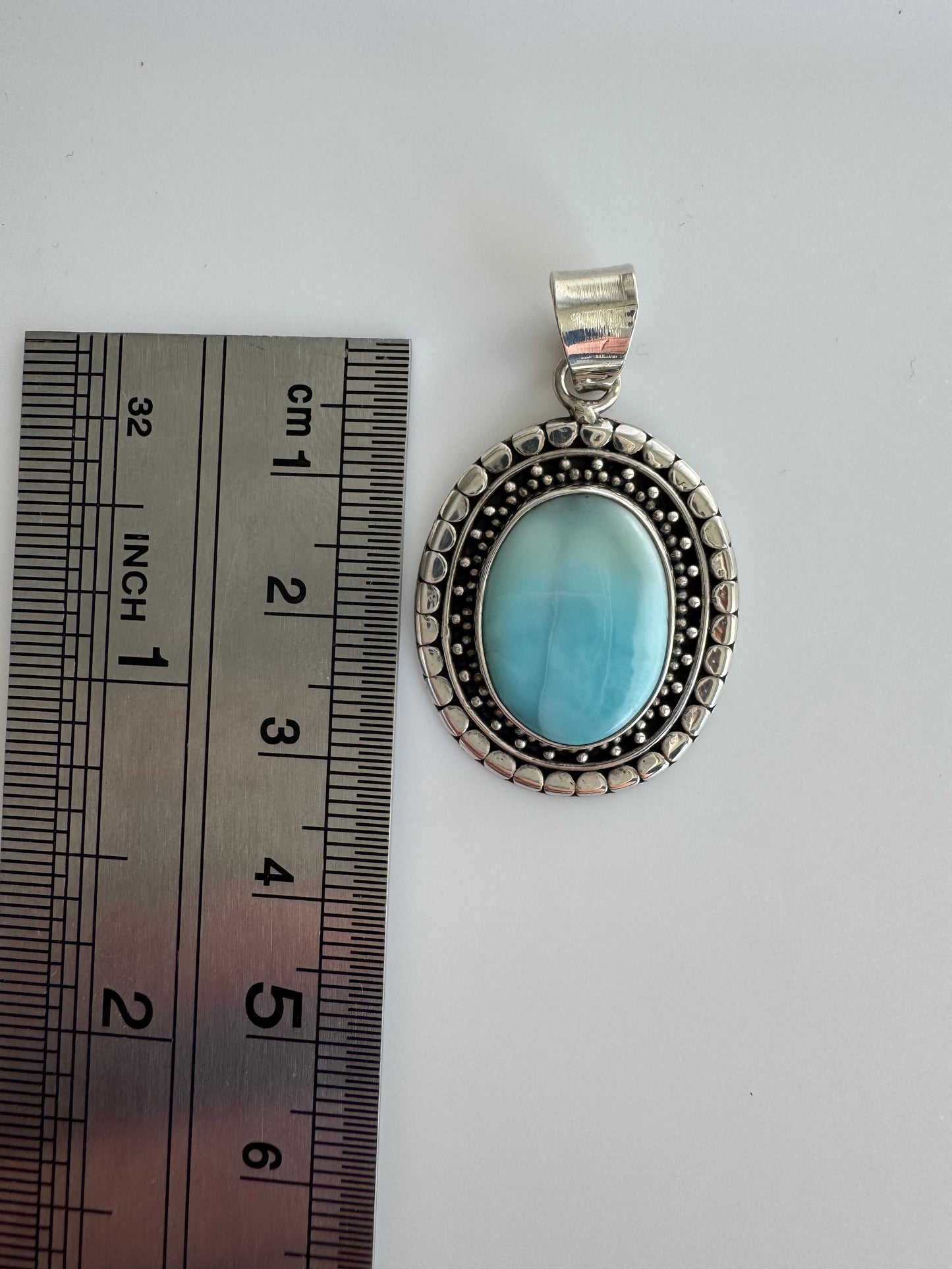 Handmade Larimar Pendant