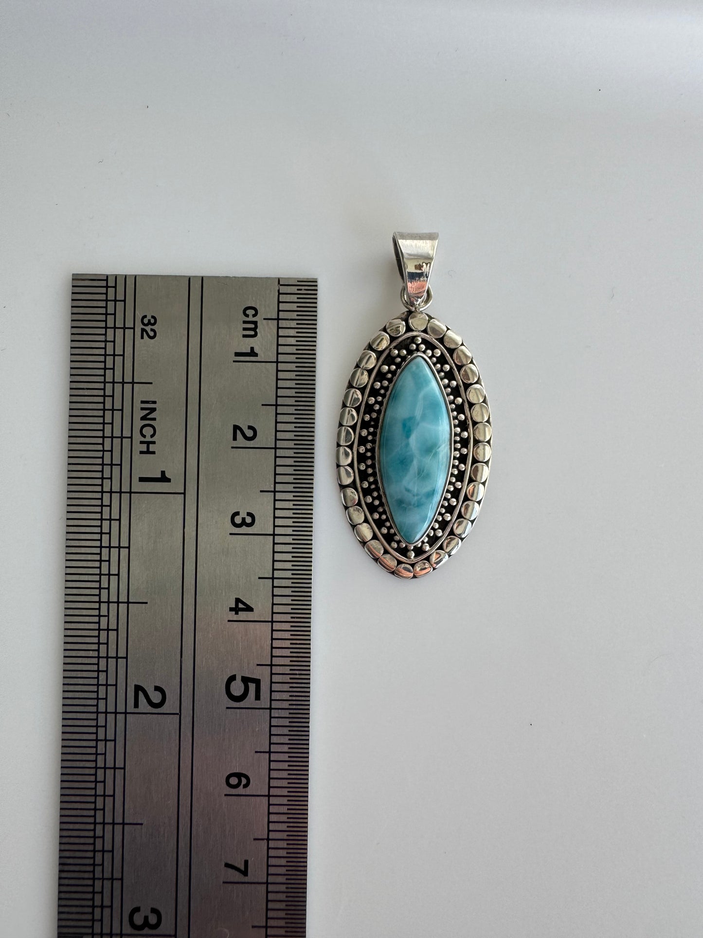Handmade Larimar Pendant