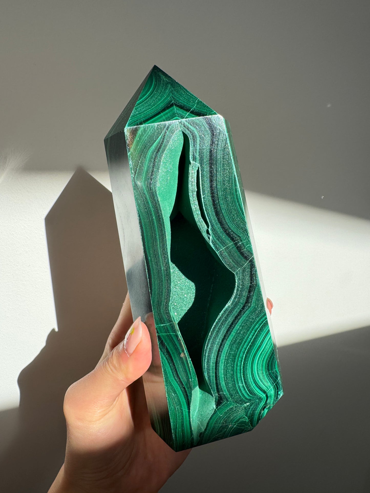 Druzy Malachite Tower Extra Large 1.5kg