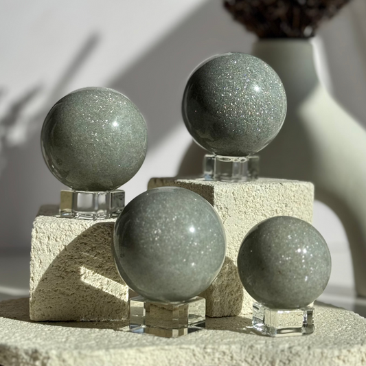 Sage Mica Sphere (Video)