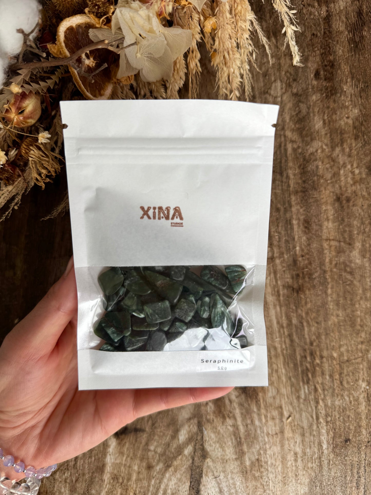 Seraphinite Chip 50gms Bag