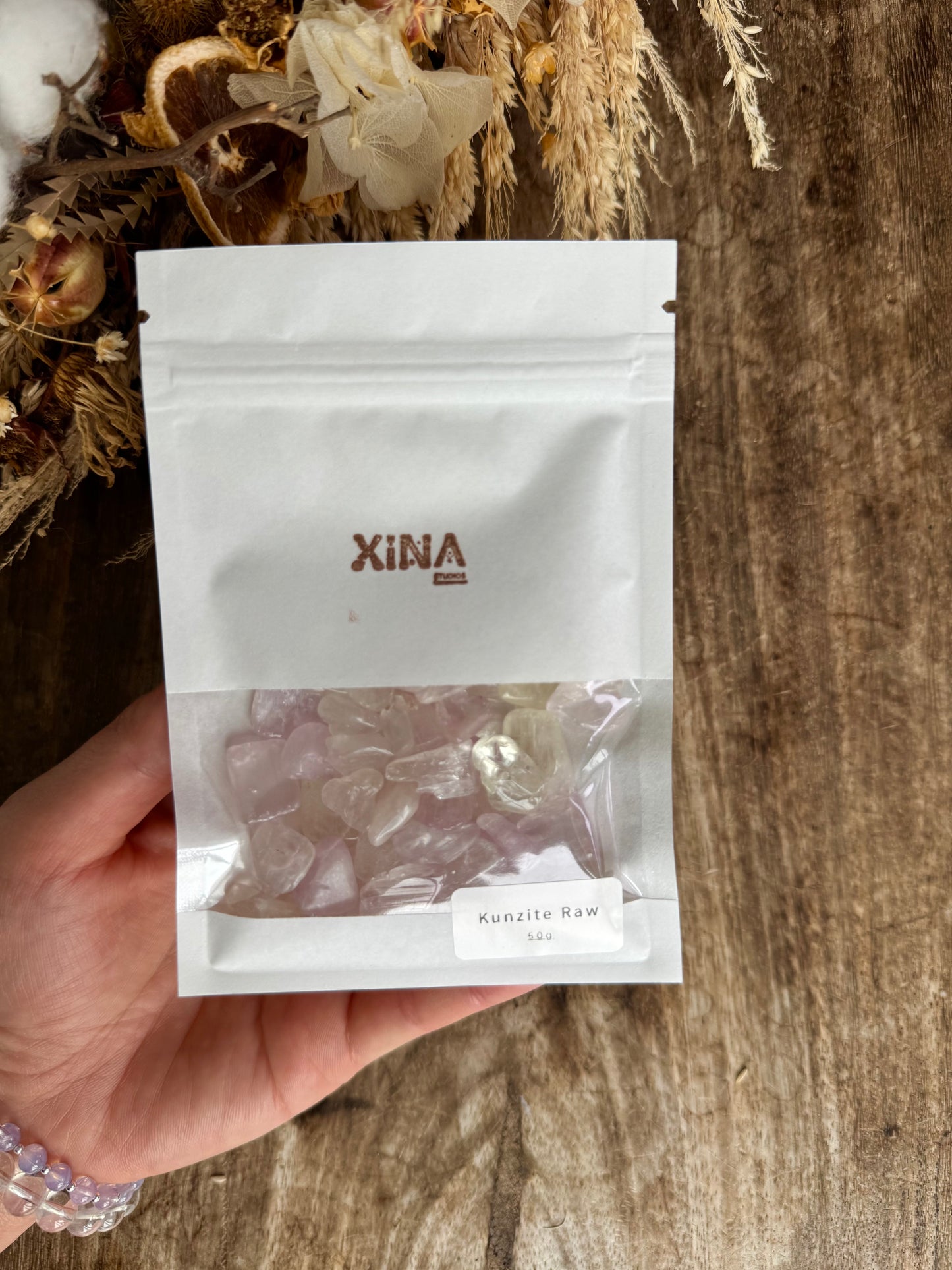 Kunzite  Raw Chip 50gms Bag