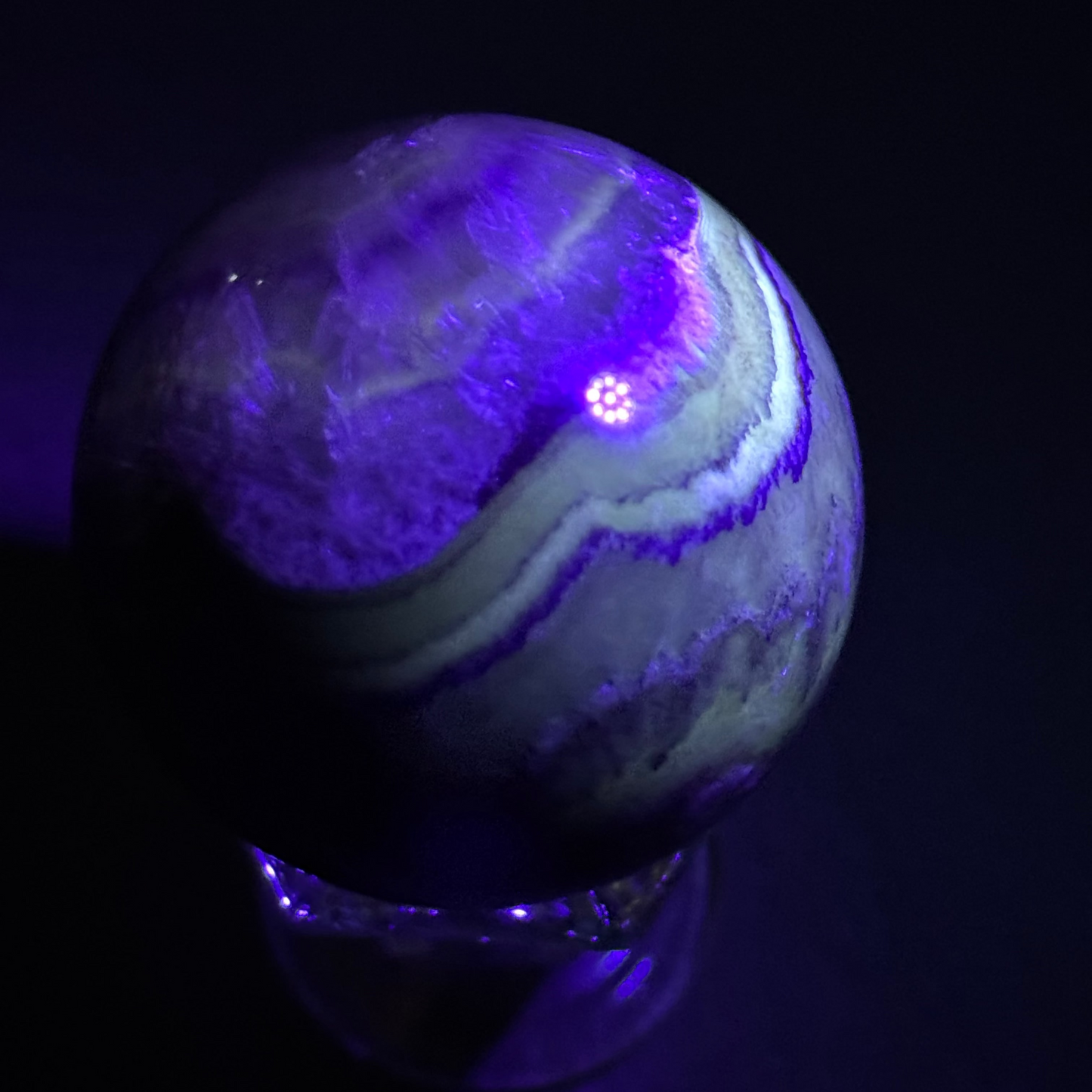 Aurora Fluorite Sphere (UV Reactive)