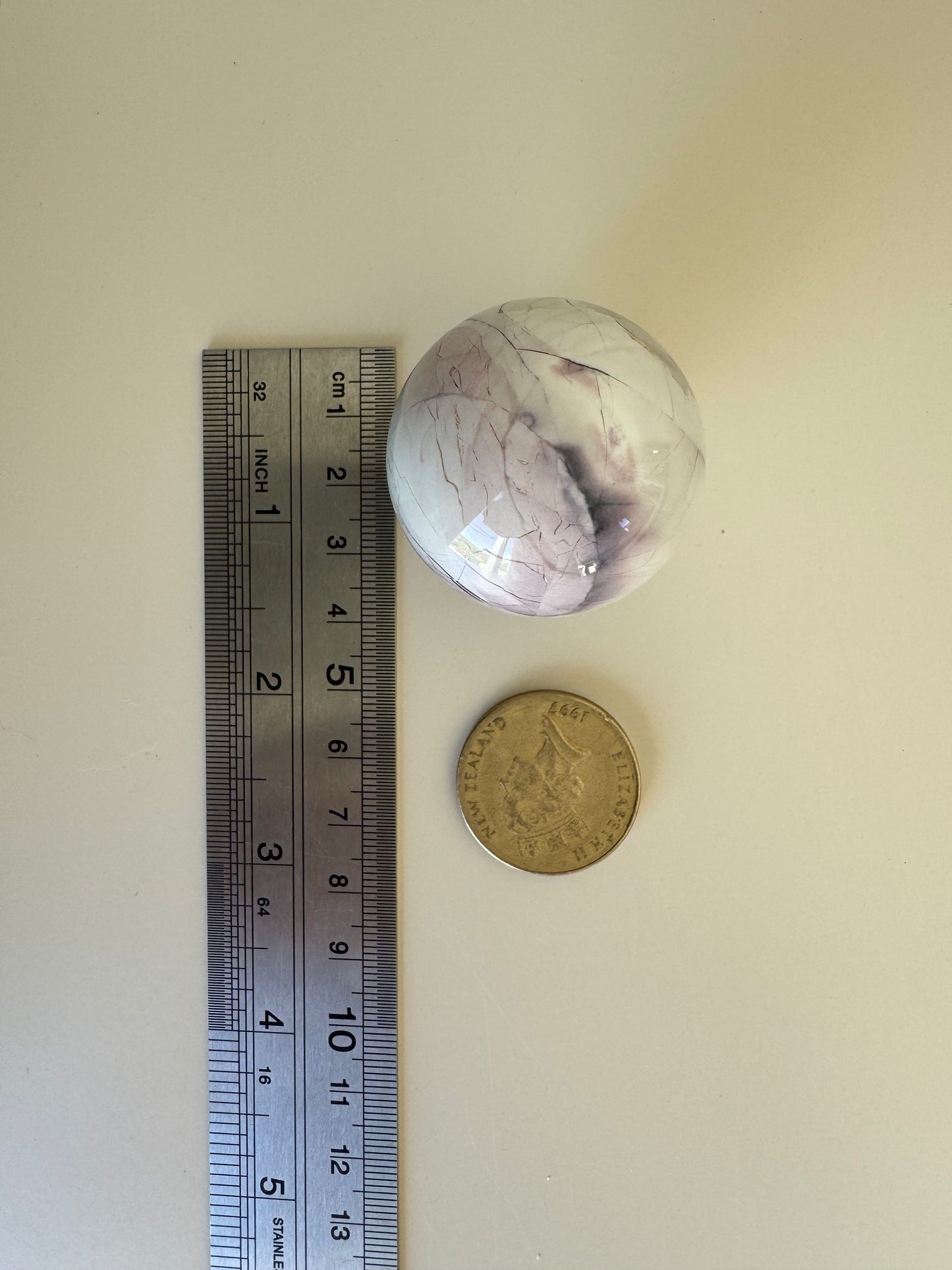 HG Rare Hyacinth Jasper Sphere from Utah 56g