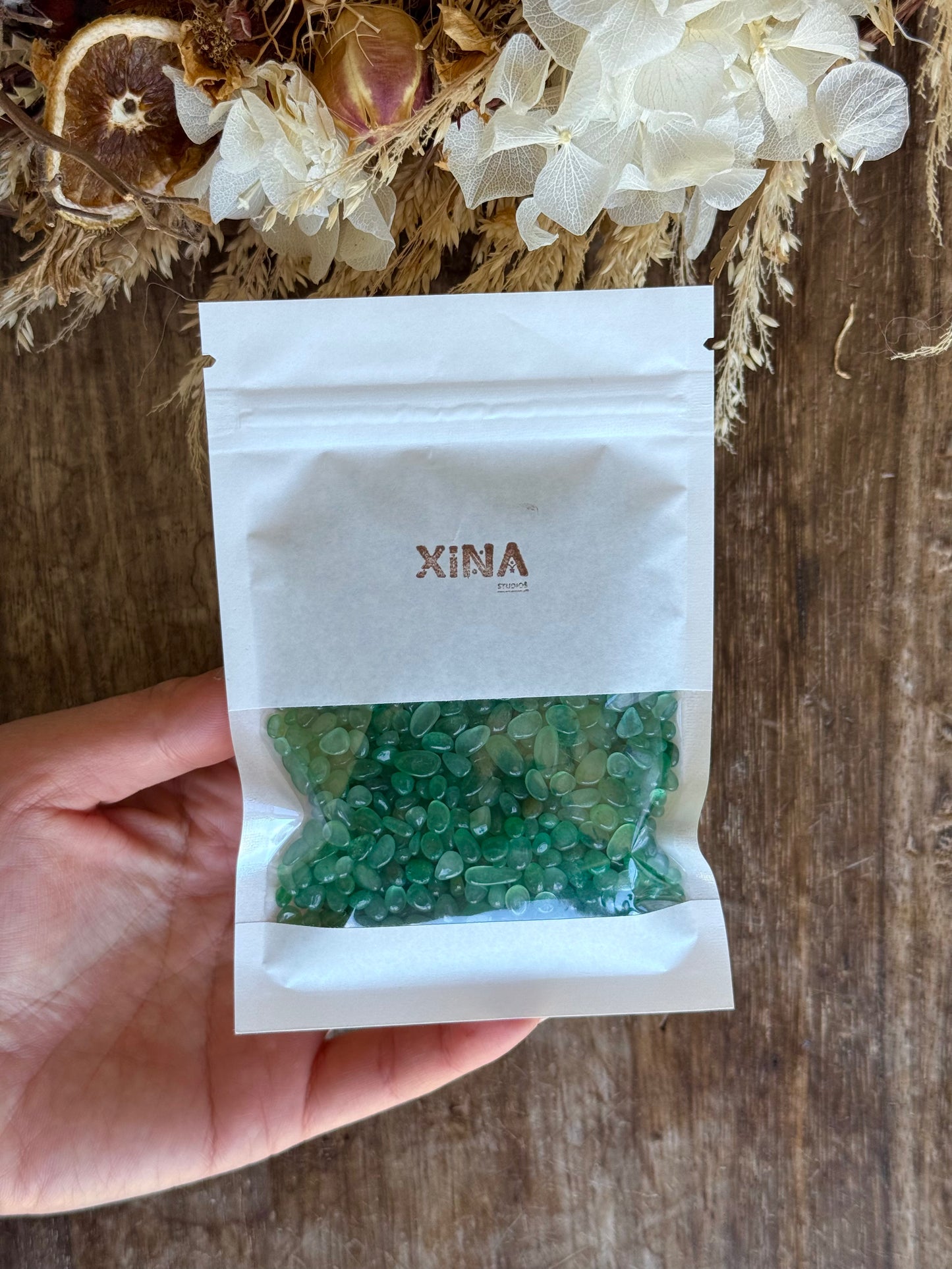 Green aventurine Chip 100gms Bag