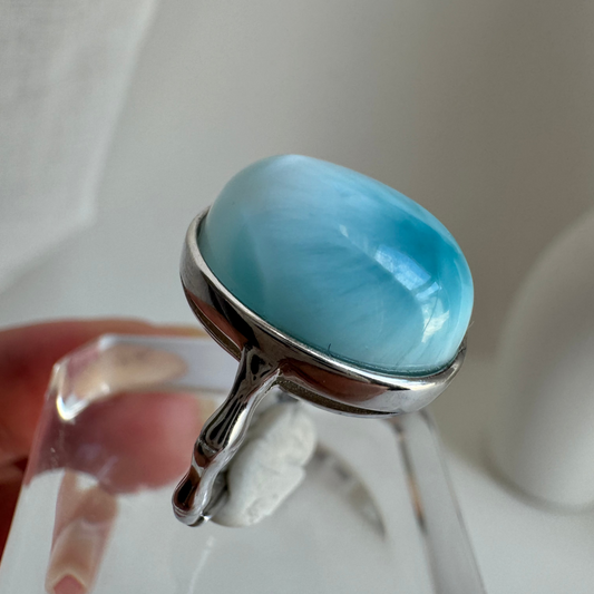 Larimar Ring Adjustable (video)