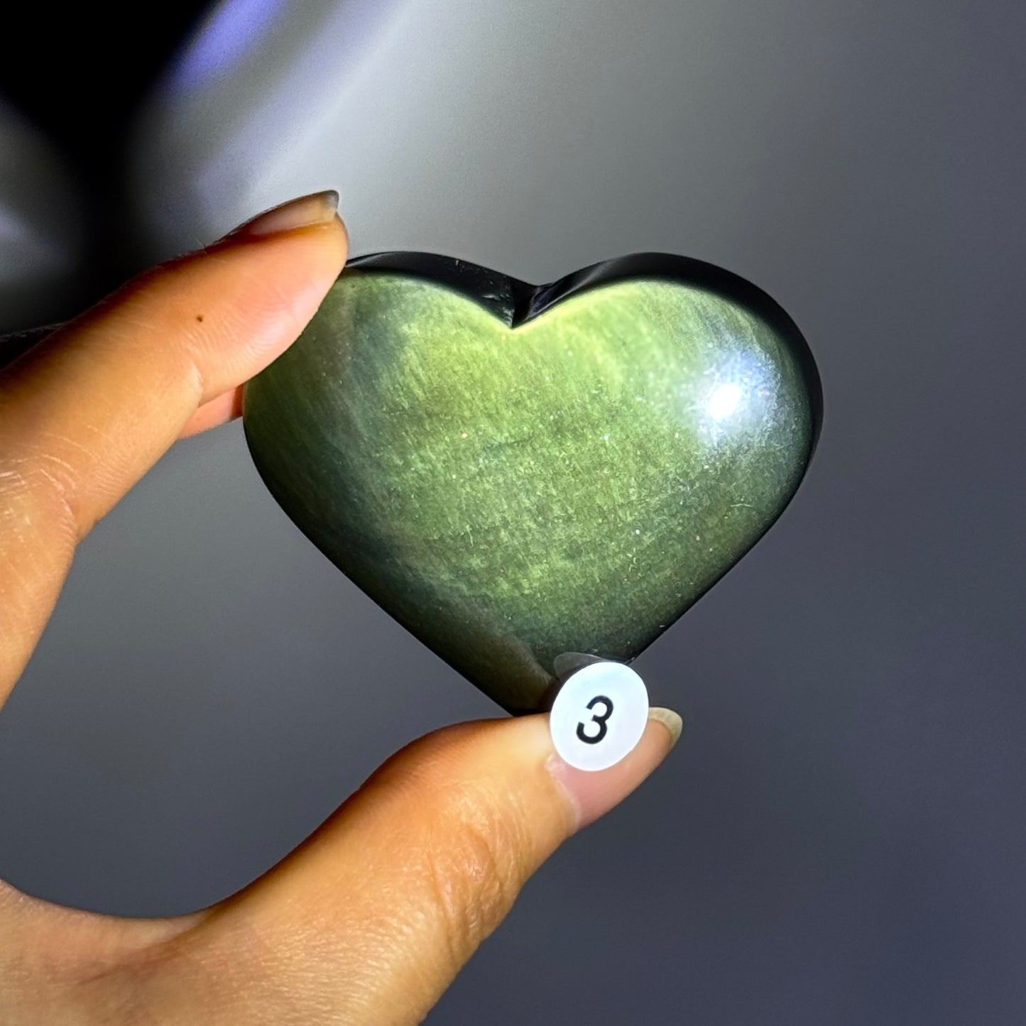 Rainbow Obsidian Heart #3
