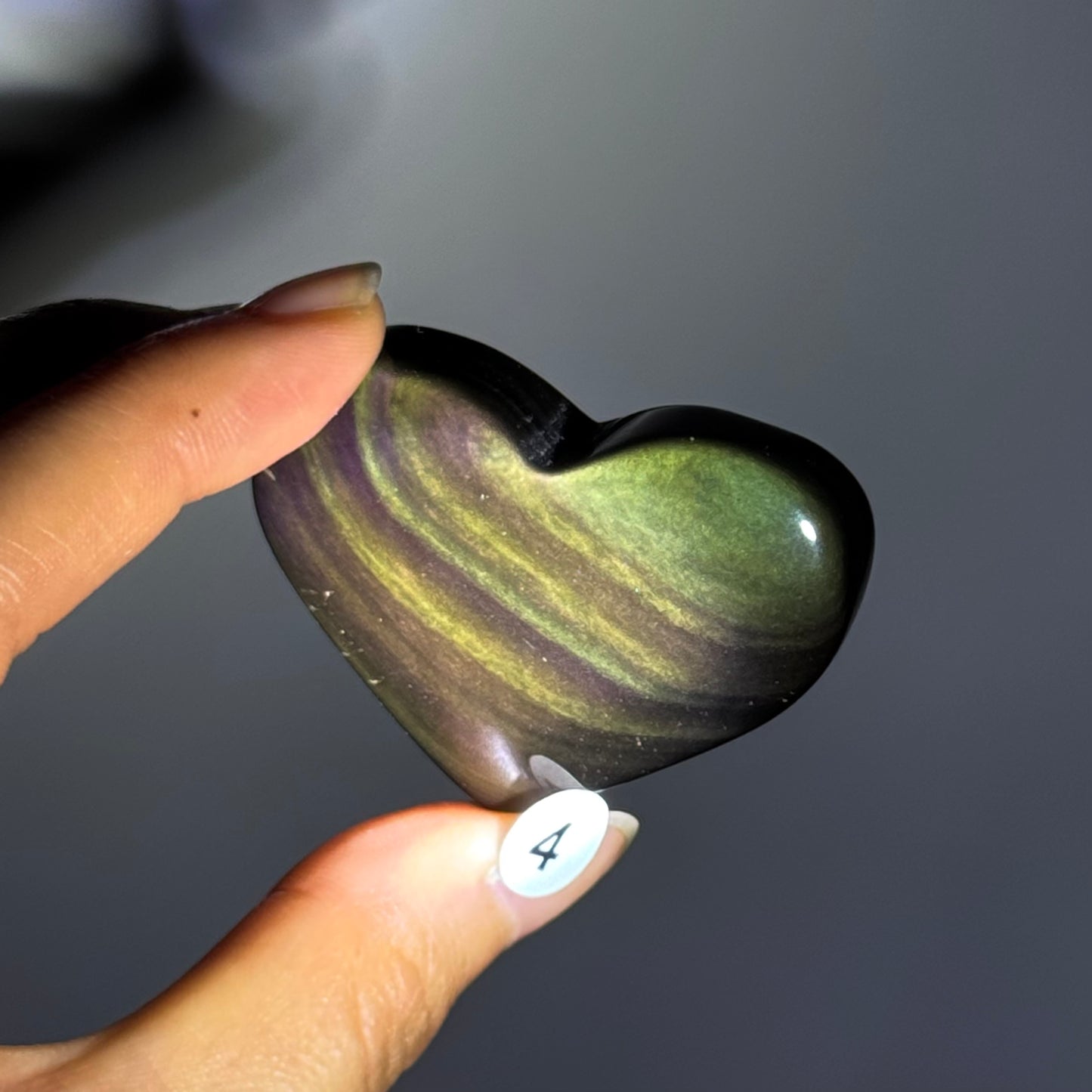 Rainbow Obsidian Heart #4