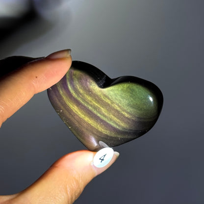 Rainbow Obsidian Heart #4