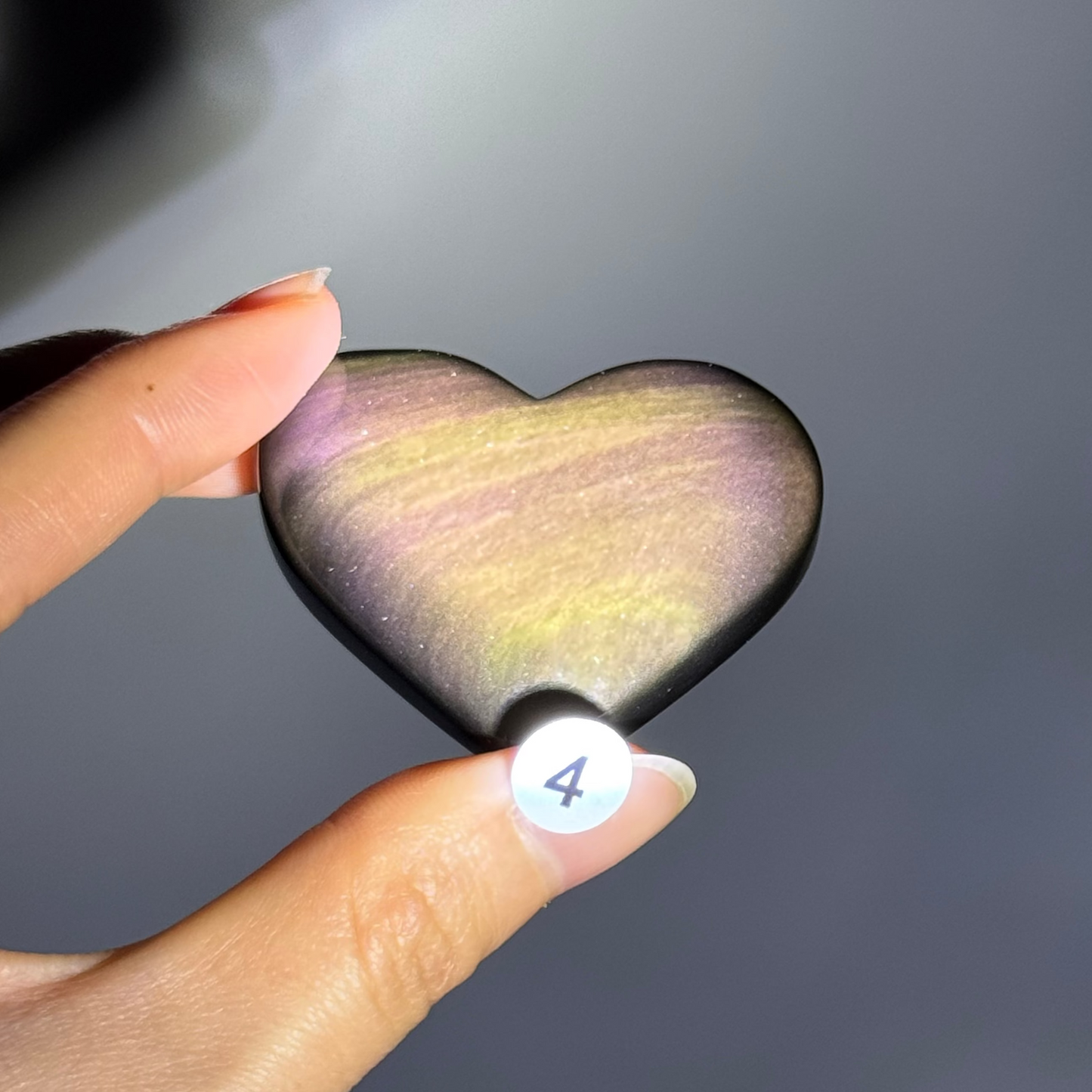 Rainbow Obsidian Heart #4