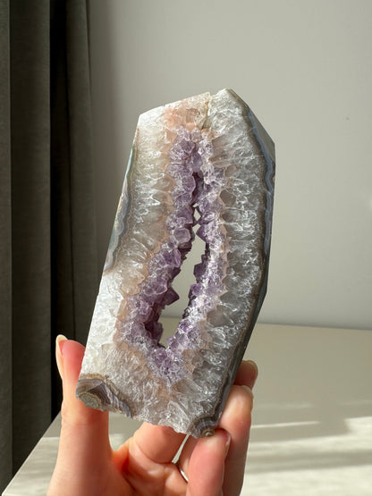 Amethyst and Pinkish Cluster Tower 283g