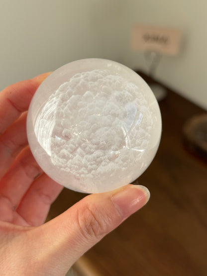 White Cloud Fluorite Sphere #2