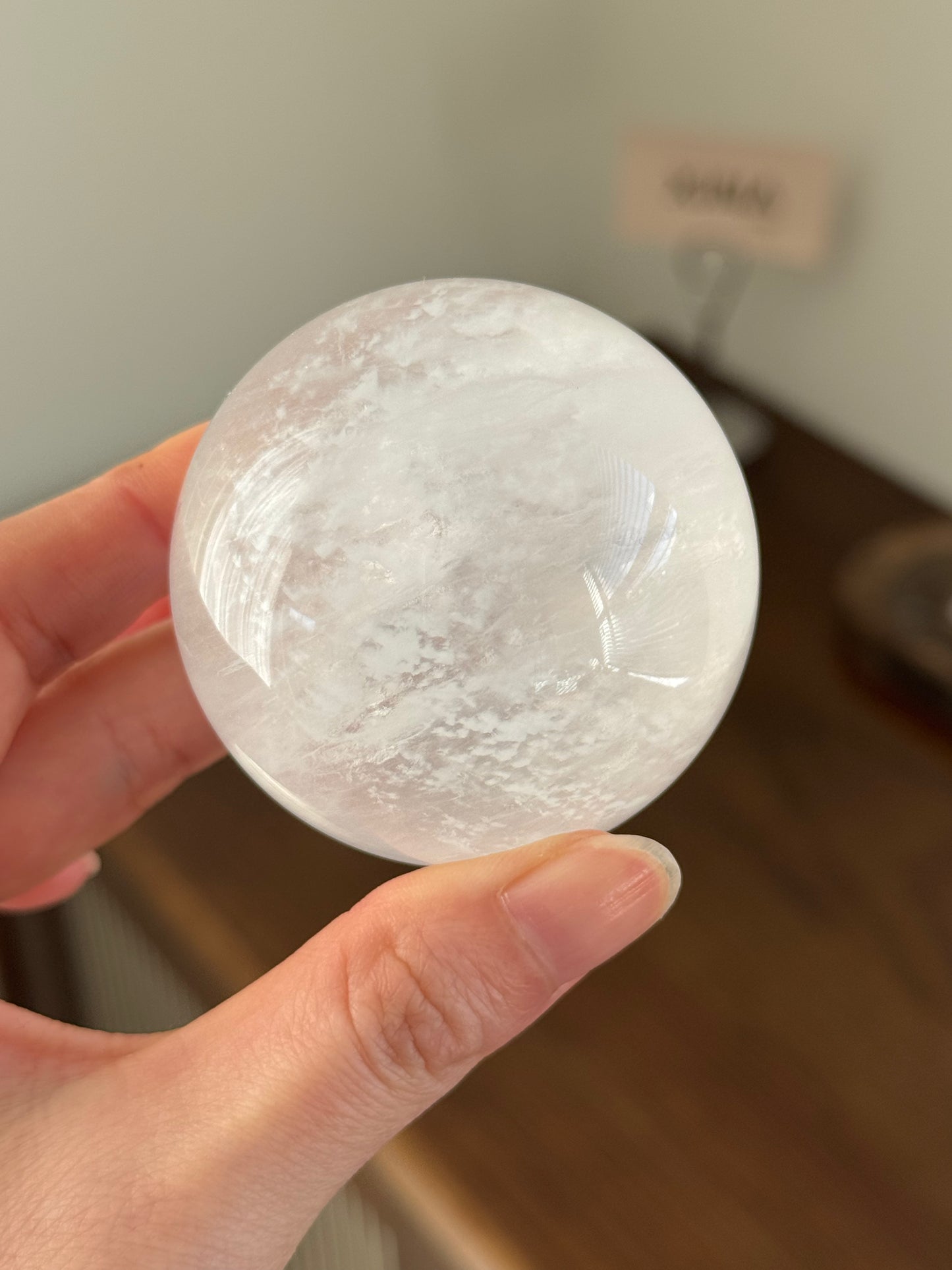 White Cloud Fluorite Sphere #3