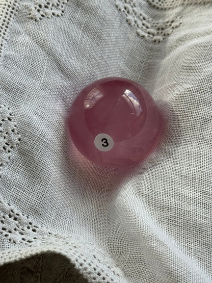 High Grade Asterism Rose Quartz Sphere #3