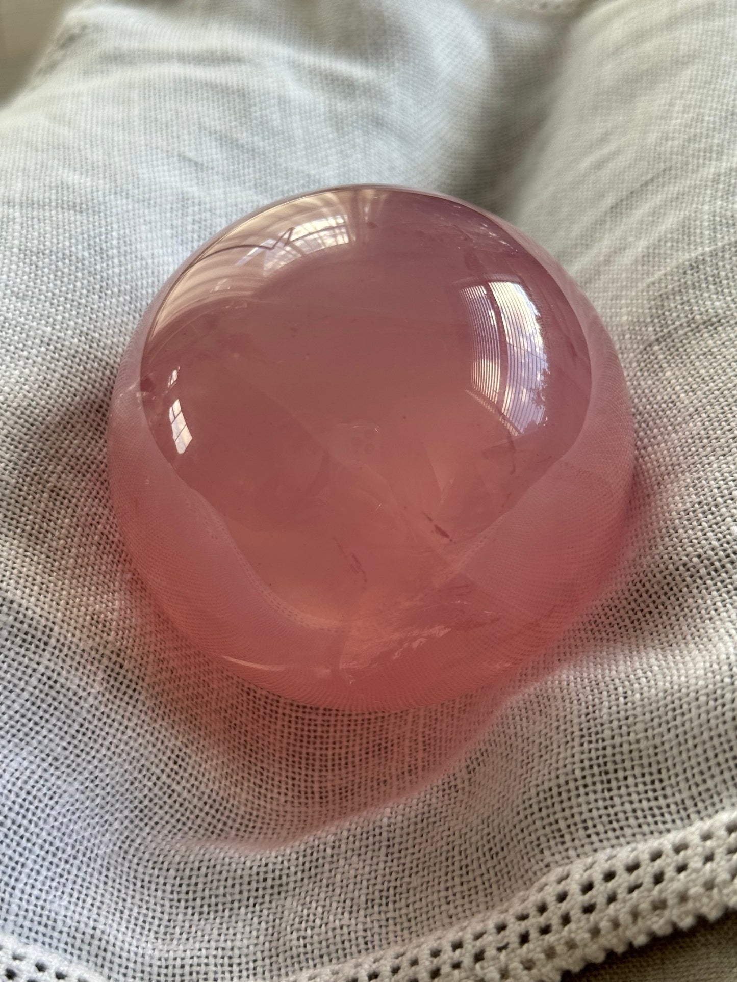 High Grade Asterism (star) Rose Quartz Sphere #6