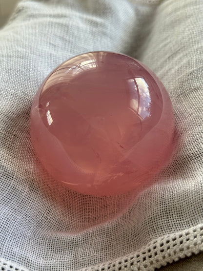 High Grade Asterism (star) Rose Quartz Sphere #6