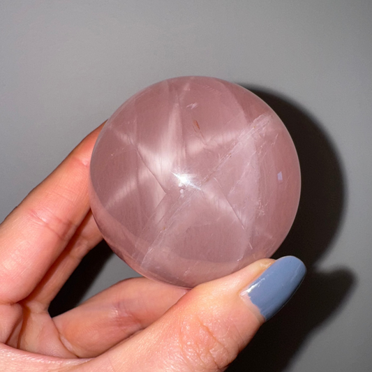 Asterism (star) Rose Quartz Sphere #5