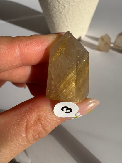 Small Golden Rutilated Quartz Point