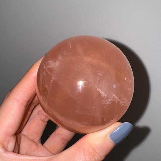 Asterism (star) Rose Quartz Sphere with dendritic #1