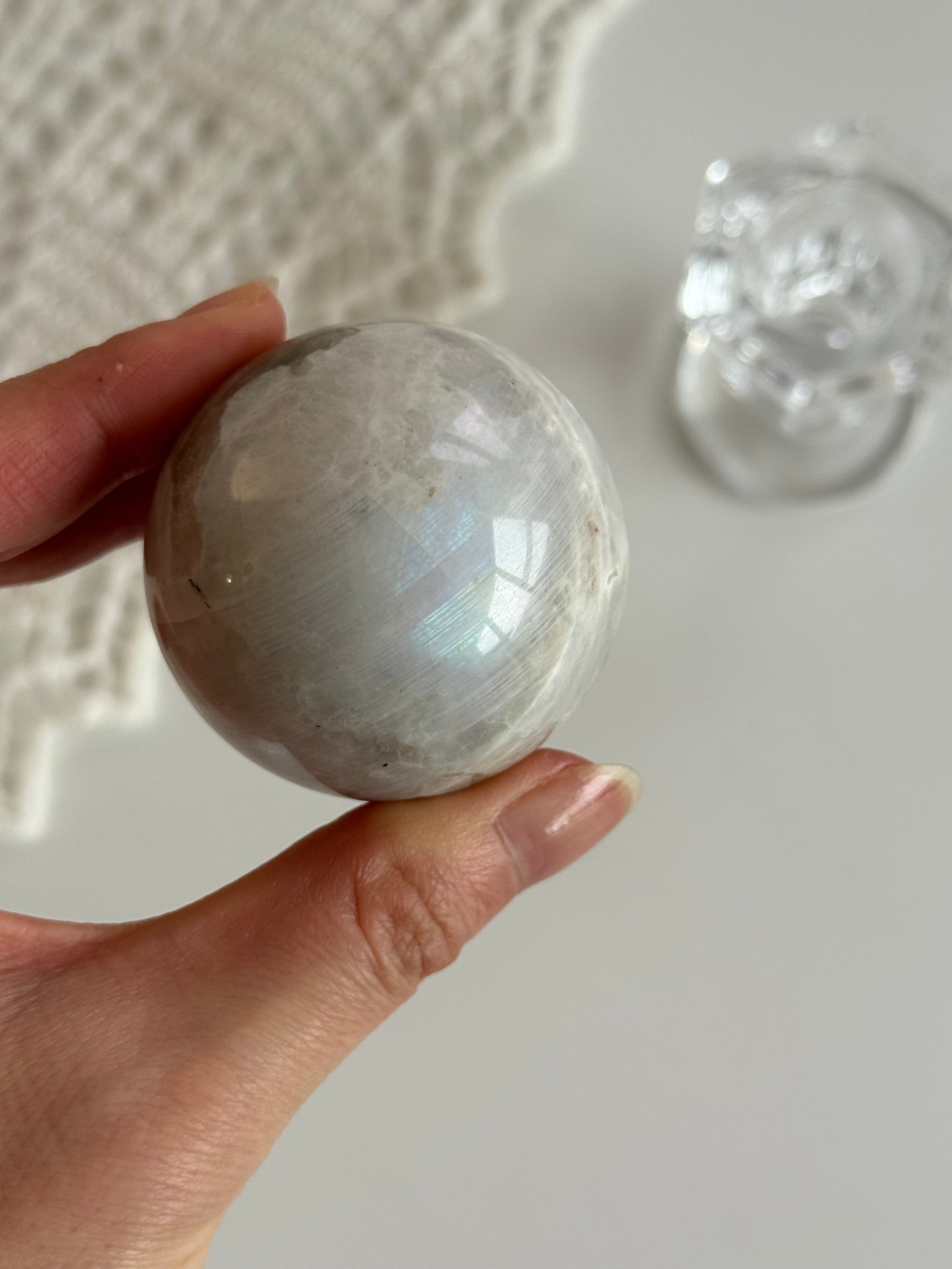 Rainbow Moonstone Sphere #1