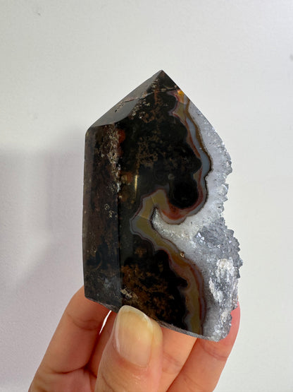 Druzy Agate Cluster Tower