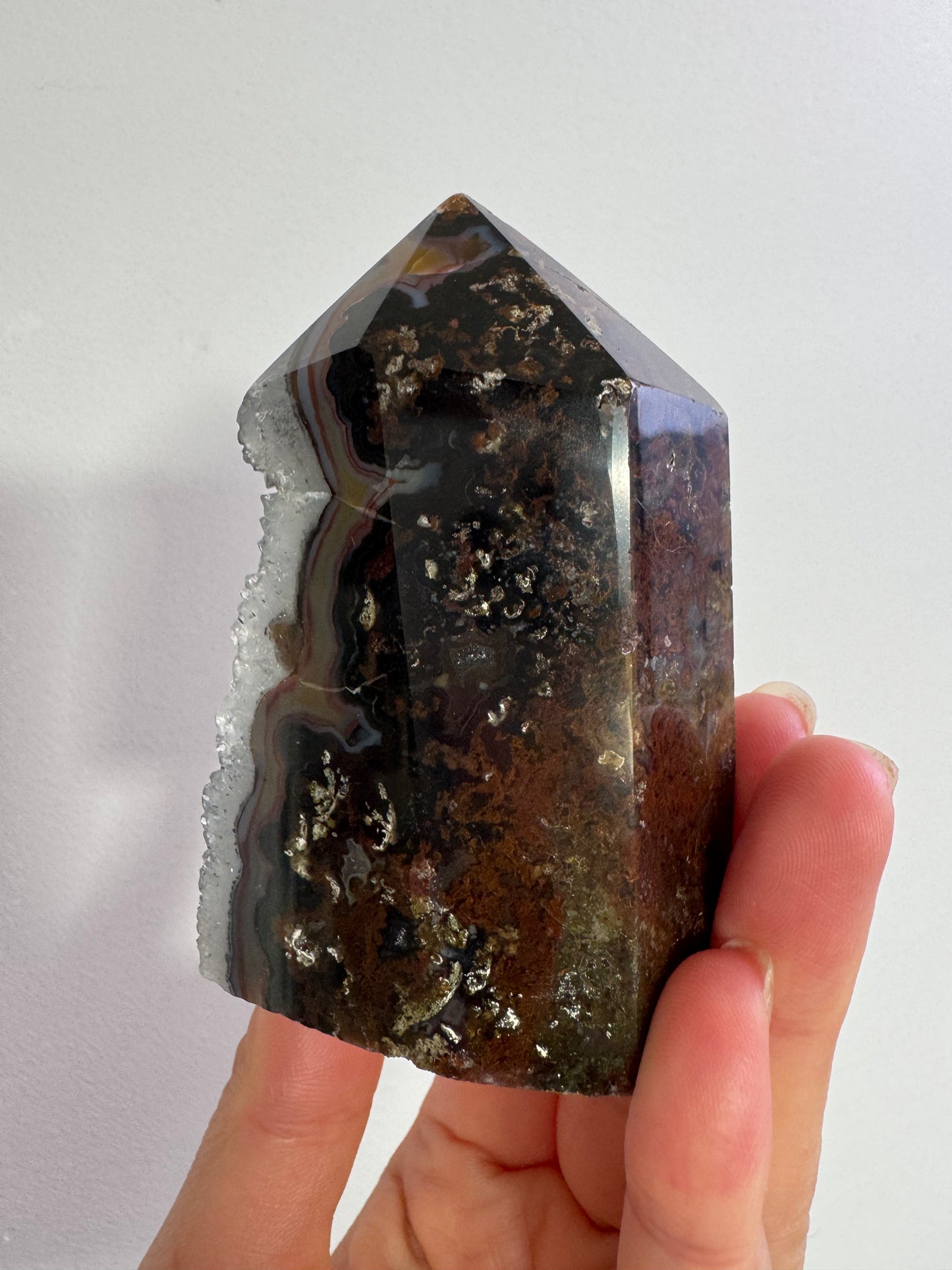 Druzy Agate Cluster Tower