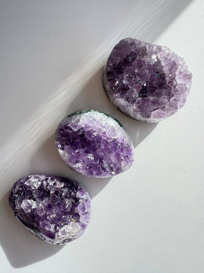 Full Polished Oval Amethyst Cluster
