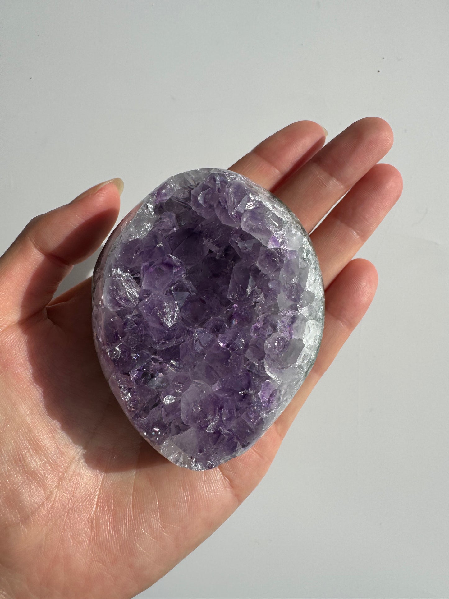 Full Polished Oval Amethyst Cluster