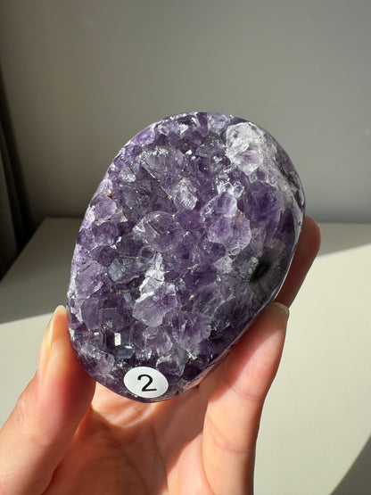 Full Polished Oval Amethyst Cluster
