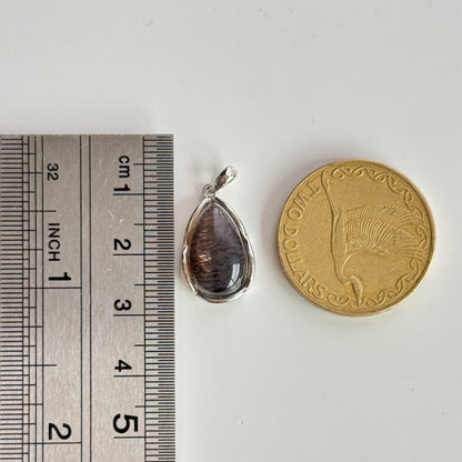 Black Sunstone Sterling Sliver Pendant