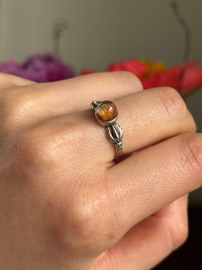 Lodolite Sterling Silver Ring Adjustable