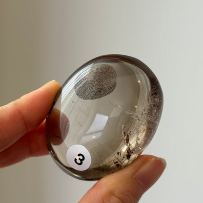 Smoky Quartz Palm Stone (dendritic)#3