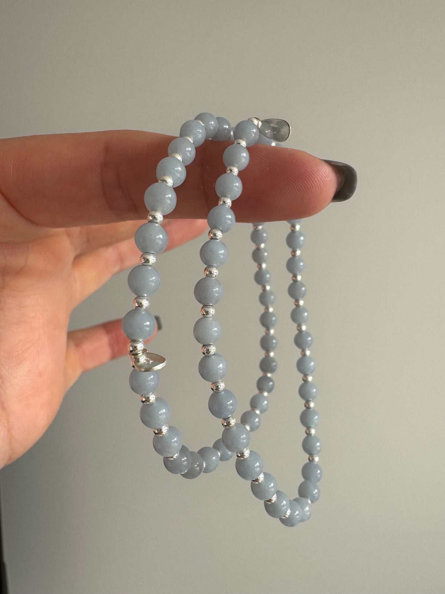 Angelite 4mm Bracelet