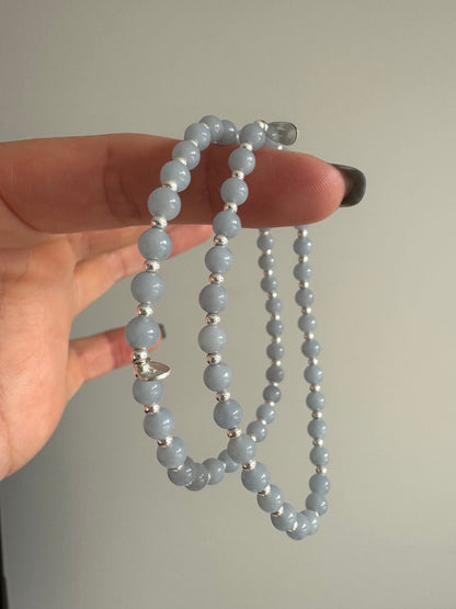 Angelite 4mm Bracelet