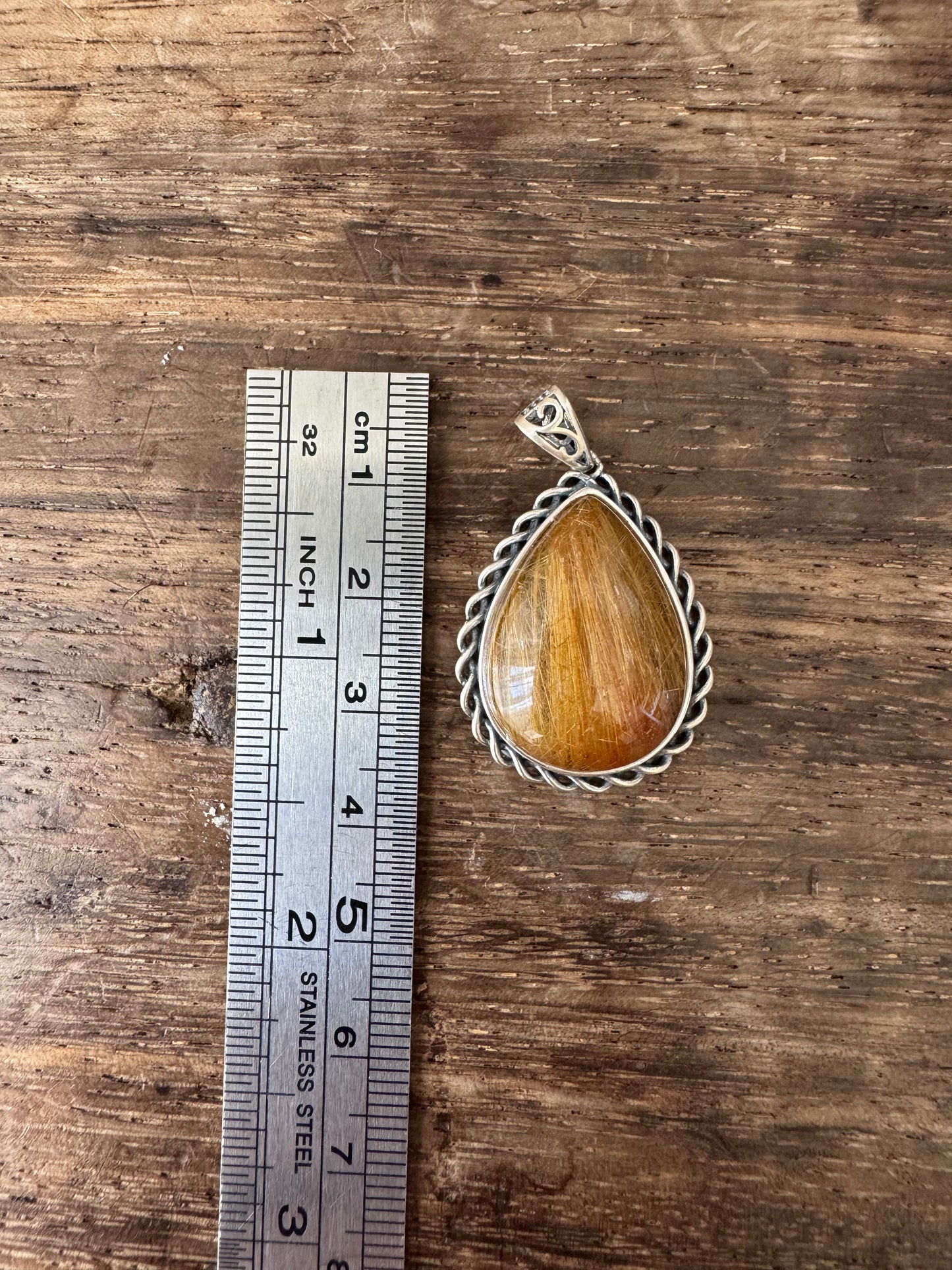 Golden Rutile Pendent