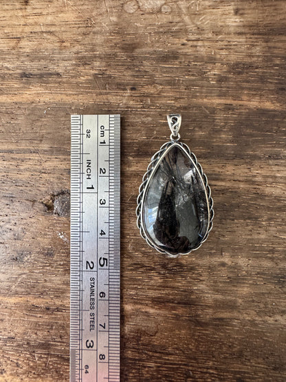 Black Tourmaline Sterling Sliver Pendant