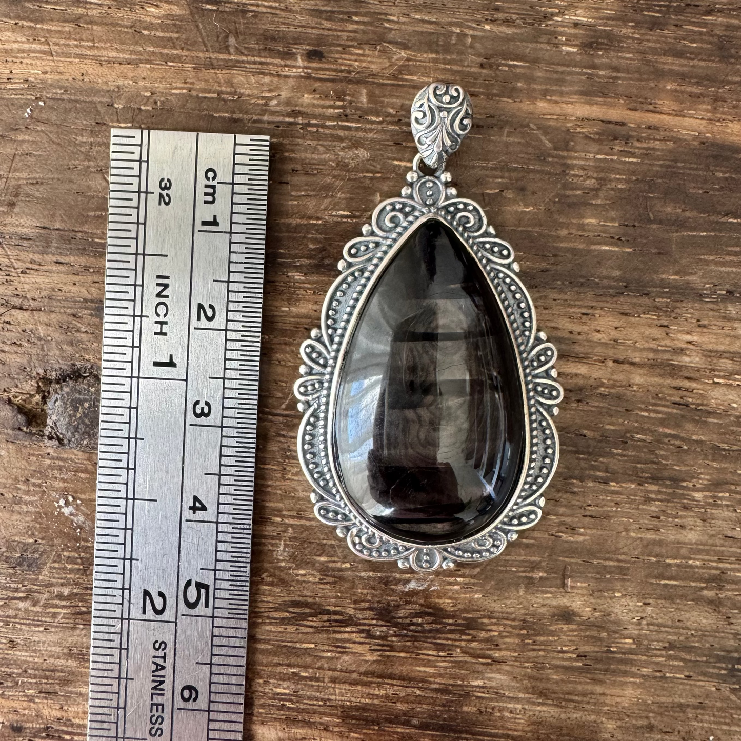 Hypersthene Sterling Sliver Pendant