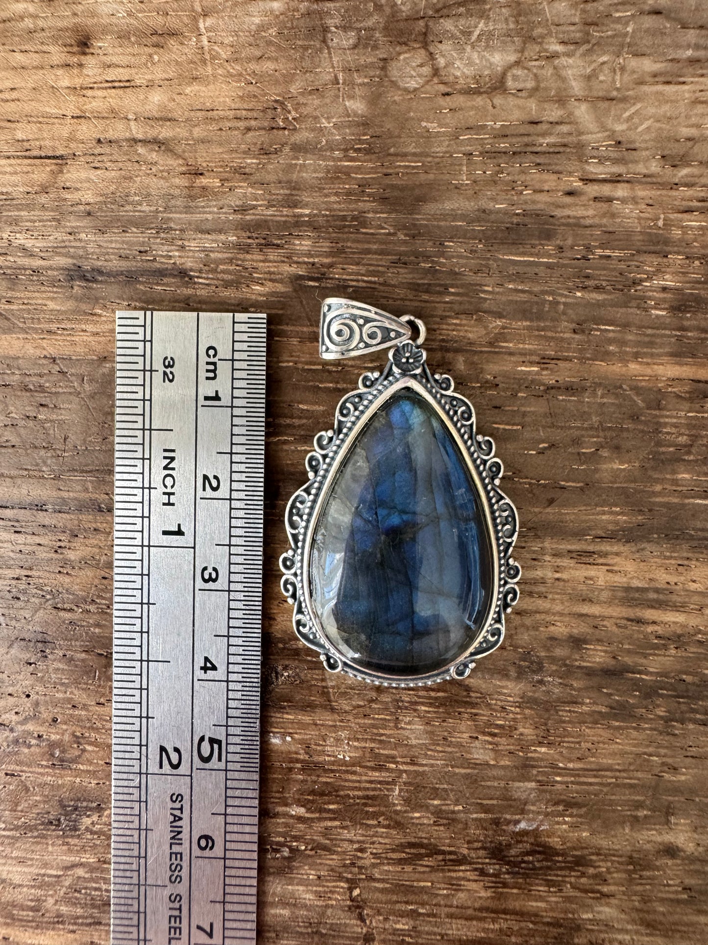 BlueLabradorite Sterling Sliver Pendant