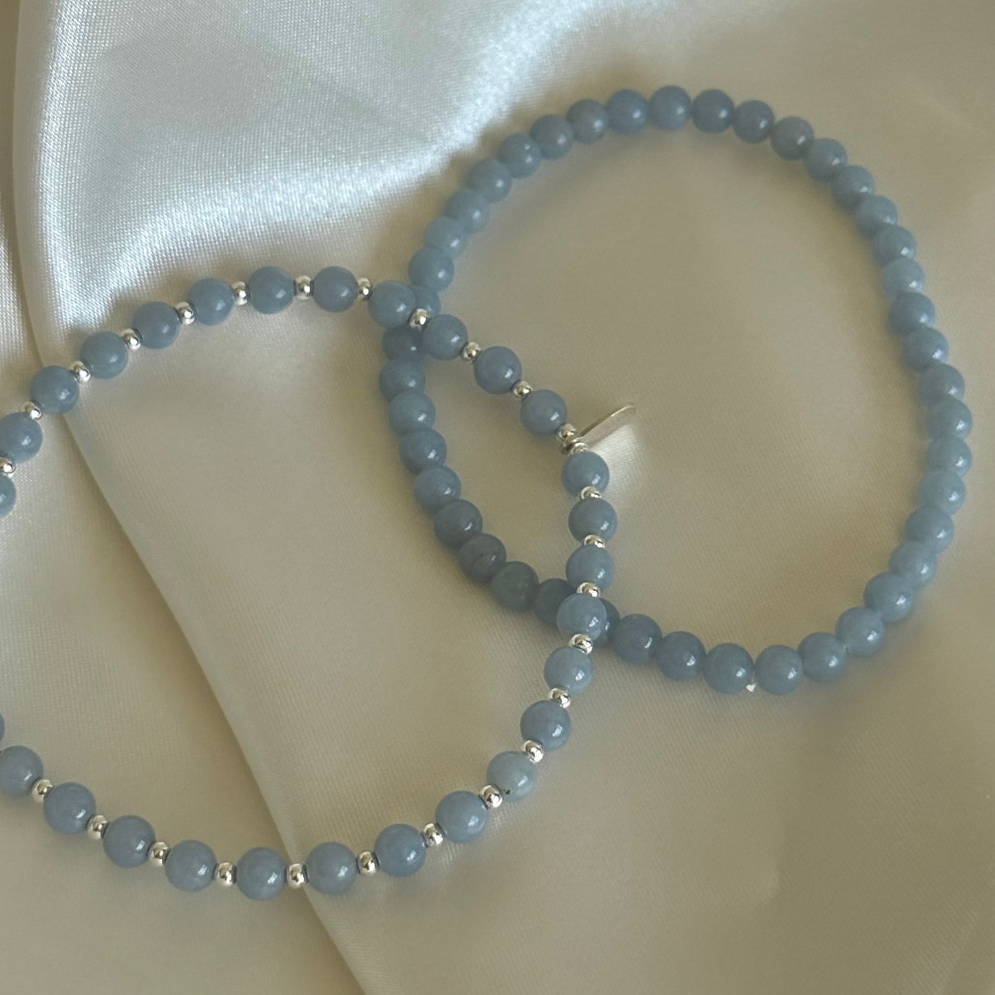 Angelite 4mm Bracelet