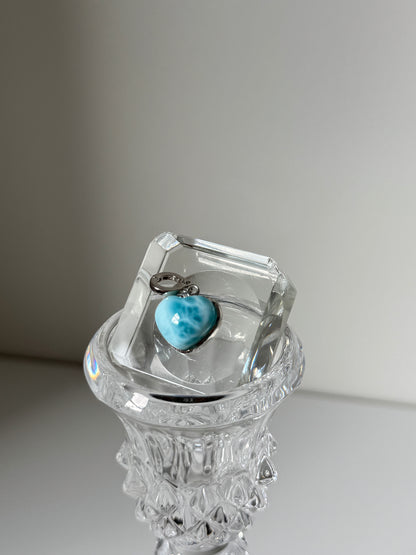 High Grade Larimar Heart Pendant