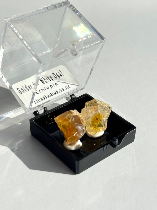 Golden + White Opal Specimen #2