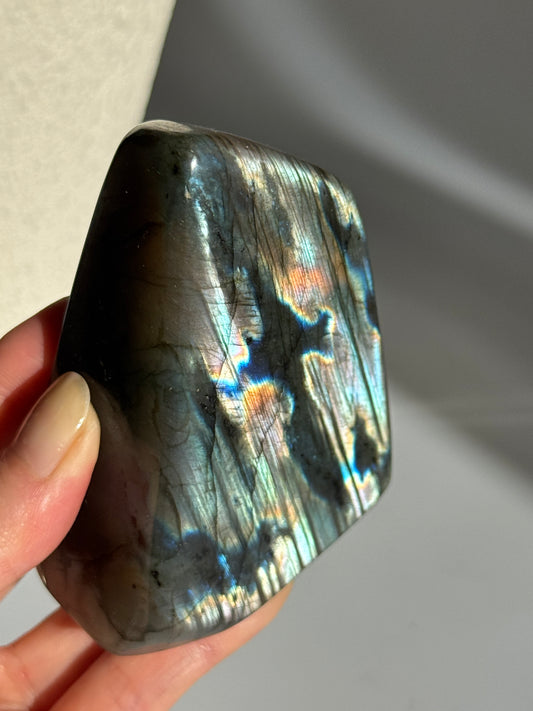 Blue Grey Striped Labradorite Freeform 297g