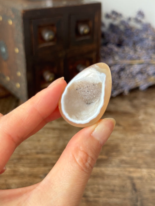 Druzy Flower Agate egg #2