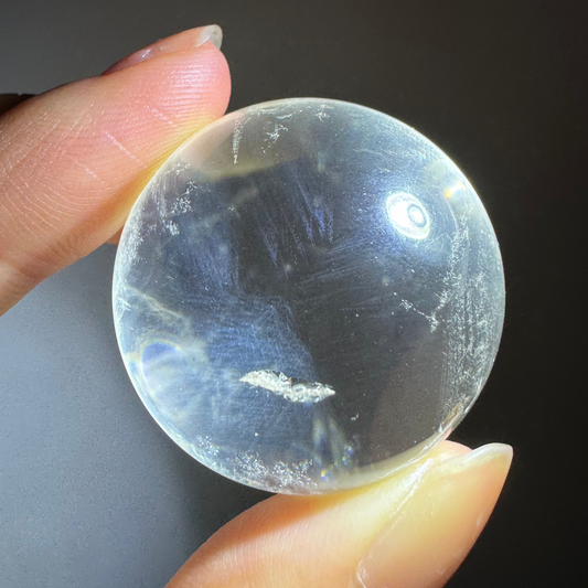 Rare Blue Angel Feather Phantom Clear Quartz Sphere (Vidoe)