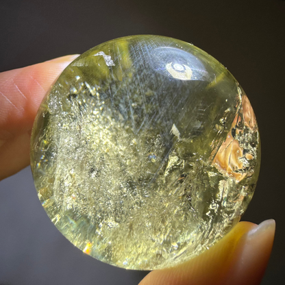 Rare Blue Angel Feather Phantom Citrine Sphere (Vidoe)